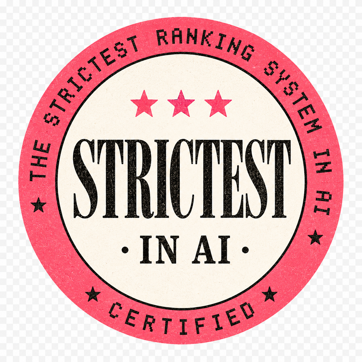 The strictest ranking system in AI — certified